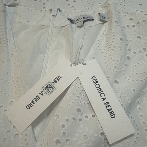 Veronica Beard Aven White Eyelet Midi Dress - Picture 9 of 11